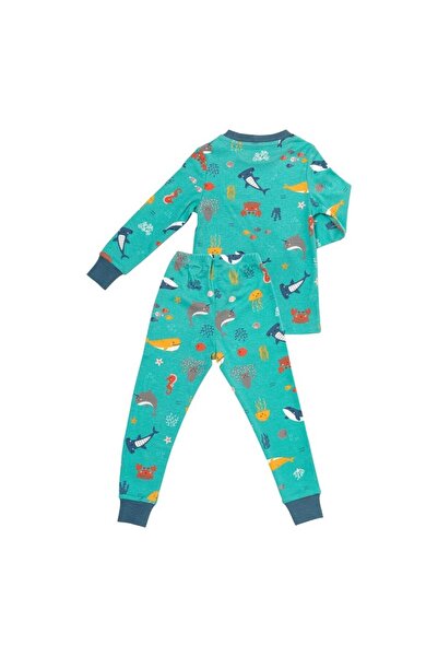 Slumbersac Pijamale din bumbac organic 100%, Tematică Subacvatică, 9-10 ani