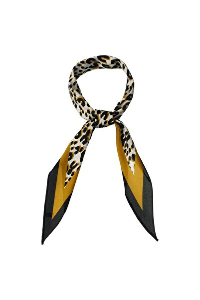 OEM Eșarfă retro cu imprimeu leopard și diamante, ușoară și la modă – Galben,...
