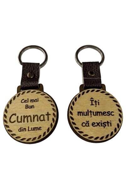 LimArt Breloc personalizat din lemn MDF și piele, Model  "Cel mai bun soț ", ...
