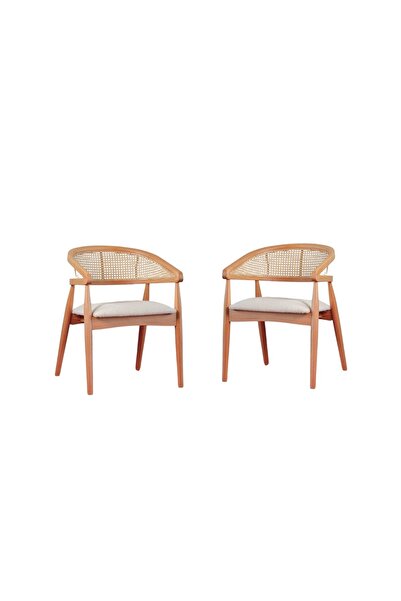 Vivense FLORİDA AHŞAP NATURAL SANDALYE, 2 ADET