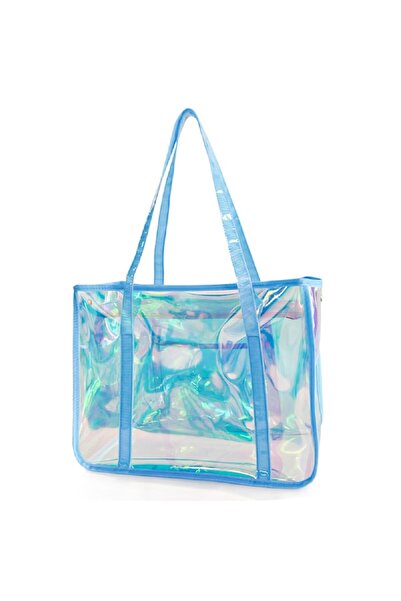 OEM Geantă de plajă holografică, impermeabilă din TPU, extra mare, transparen...