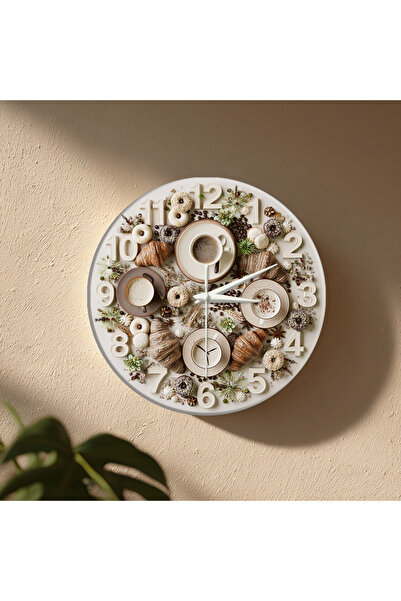 no26dekor Dekoratif Duvar Saati – 33 cm UV Baskılı MDF Duvar Saati