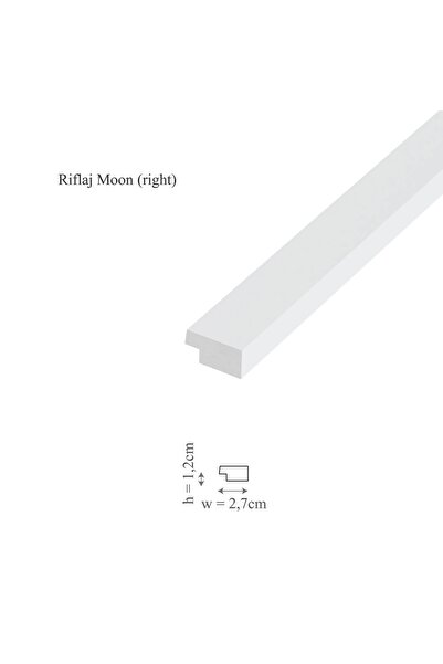 Manavi Profil dreapta riflaj decorativ 3D, Groove/Moon R, 2.7x1.2x270 cm,