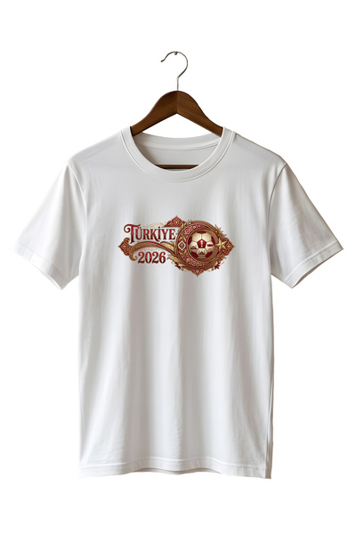WİDİ Special Design Turkey 2026 National Team Fan T-Shirt 100% Cotton
