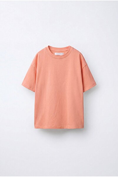 Magu Çocuk Pamuklu Somon Basic T-Shirt