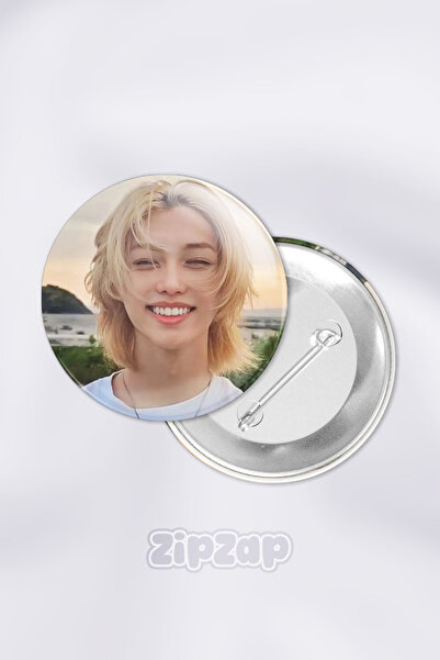 ZipZap Felix Stray Kids KPOP Çanta Süsü Rozet İğneli Buton Rozet Seti (1 ADET)