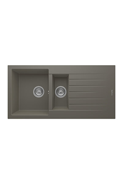 RealStone Troya 100 P005 Granit Evye 1000x500 mm Tek Göz Damlalıklı Mutfak Ev...