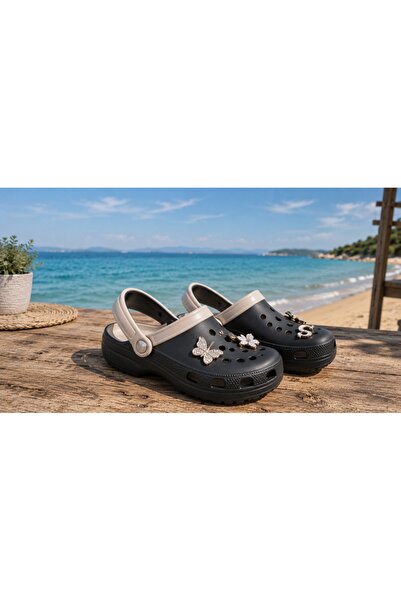 BS BEYAZ SHOES Καθημερινές, άνετες και κομψές, διακοσμημένες παντόφλες με άνε...