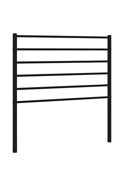 vidaxl Tăblie de pat de schimb metalică, negru, 90 cm