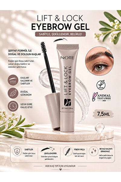 NOTE Kaşlara Gün Boyu Sabit ve Doğal Görünüm Kazandırıcı Lift & Lock Eyebrow ...