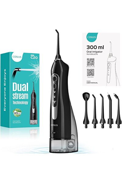 COSLUS C20 Water Flosser for Braces Gums Care, Professional Oral Irrigator, D...