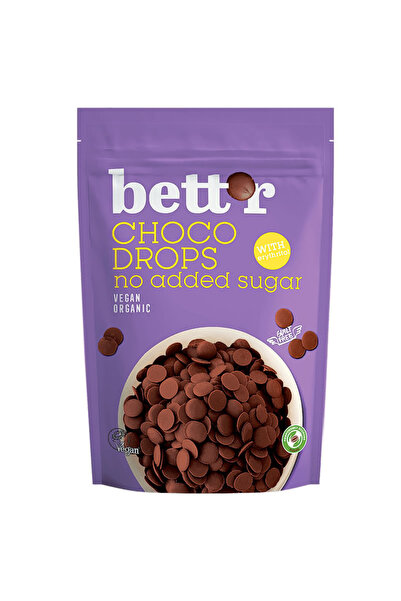 BETTR Choco drops cu erythritol bio 200g