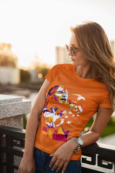 iLovePrints Abstract Colorful Portrait Tshirt