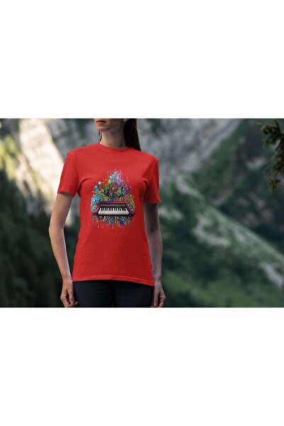 iLovePrints Colorful Abstract Piano Tshirt