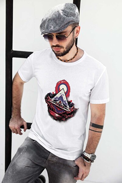iLovePrints Abstract Geometric Landscape Tshirt