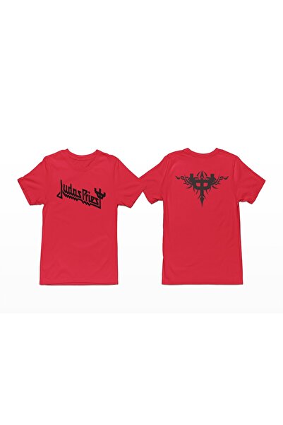 iLovePrints Judas Priest Logo Red T-Shirt