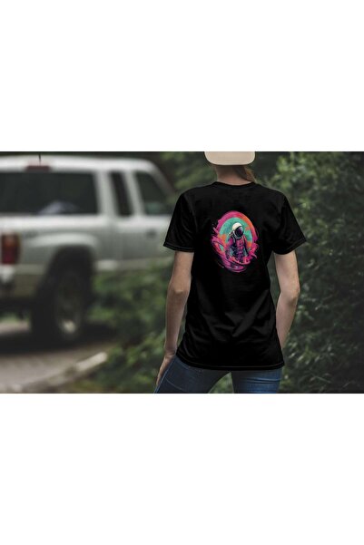 iLovePrints Colorful Astronaut in Space Tshirt