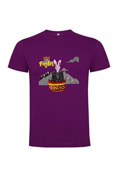 iLovePrints Elegant Easter Bunny Illustration Tshirt
