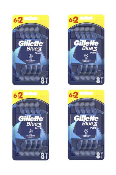 Gillette شفرات حلاقة بلو3 بلس 6+2 لي 4 قطع