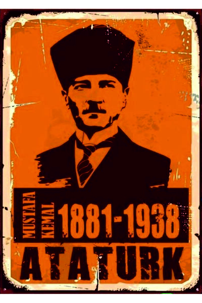 Lucena Tablou din lemn MDF Ataturk Mustafa Kemal 1881-1938 Decor de perete Se...