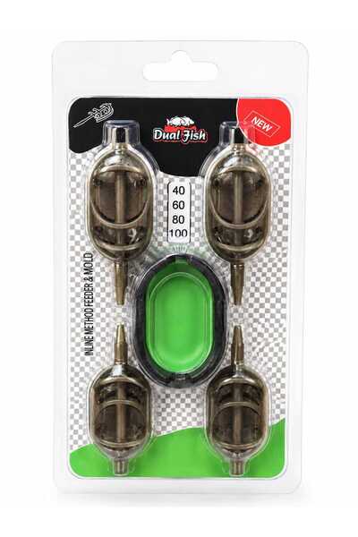 OEM Set 4 Momitoare Method Feeder + Matriță Presare Nada, Accesorii Pescuit C...