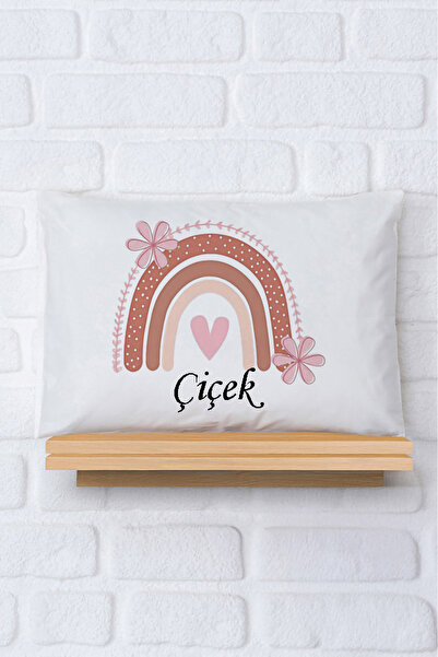 Pia Baby %100 Pamuk İsim Yazılı Kız Bebek Yastık Kılıfı – 35x45 cm Organik Baskı