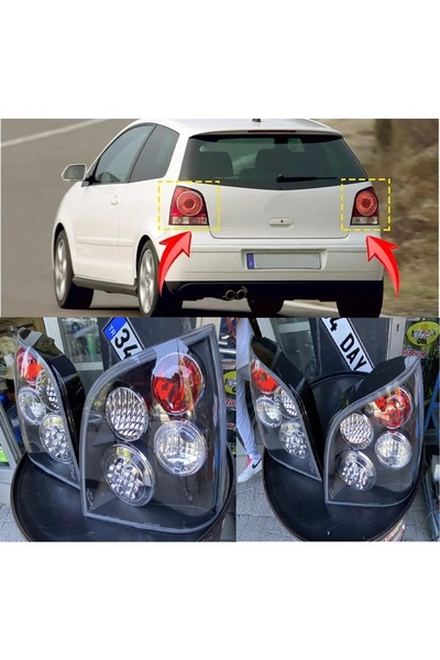 X POWER TUNİNG VW POLO 9N2-9N3 2005-2010 SİYAH LEDLİ ARKA STOP LAMBASI