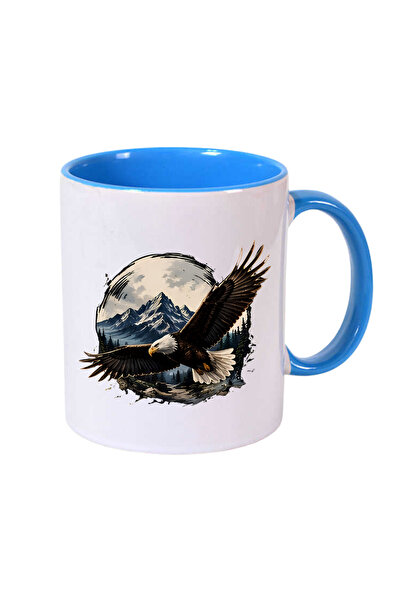 CERCİBAZAAR Eagle Themed Special Design Porcelain Mug – 300 ml Stylish Mug wi...