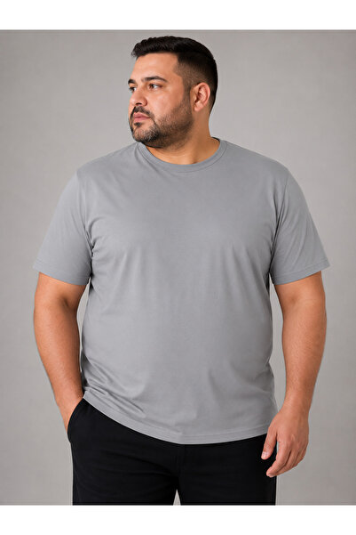 ANNEX Large Size Crew Neck Solid Color Men's Oversized Tshirt