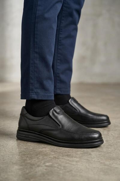 Papuçsepeti Shoe Basket 42784-1 Genuine Leather Orthopedic Sole Casual Men's ...