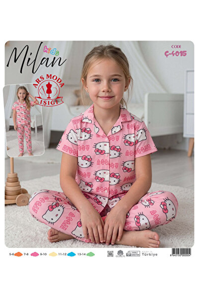 ars moda ışığı Children's Pajama Set Pink