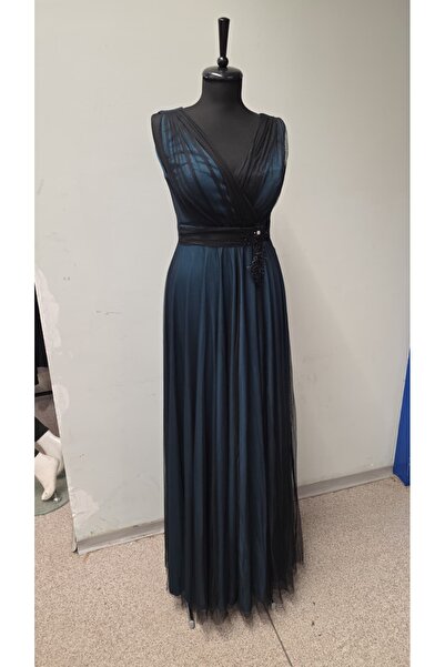 Badgley Mischka Rochie lungă verde din tul