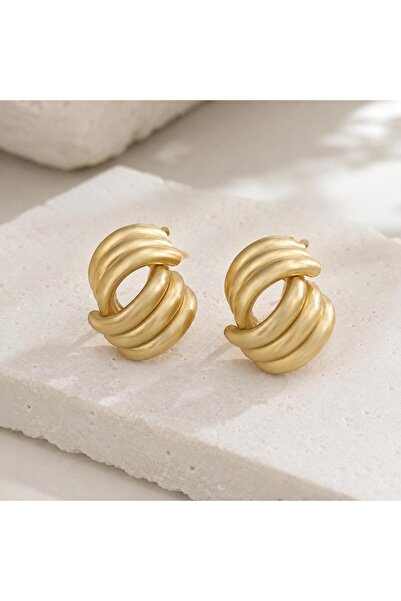 So Much Accesories أقراط نسائية على شكل عقدة ذهبية غير لامعة |   أقراط ذهبية ...