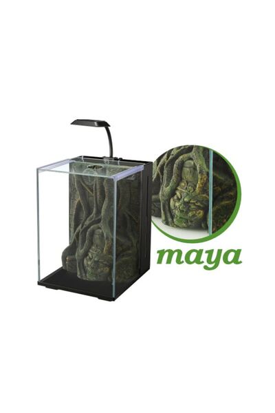 Nubios ZENGEMTR Nano Akvaryum Maya Dekorlu (203223) Siyah 20x22x29Cm