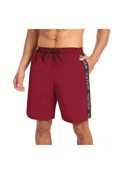 OEM Pantaloni scurti de baie pentru barbati, JustSun, cu snur si buzunare, us...