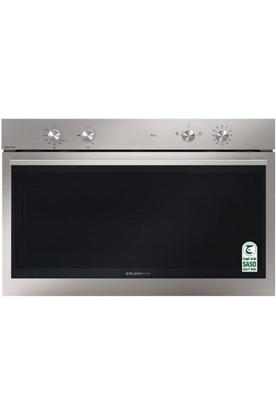 Glem Gas Built-in Oven, 89.7 cm, Multifunction with Grill, 113 Liters, Stainl...