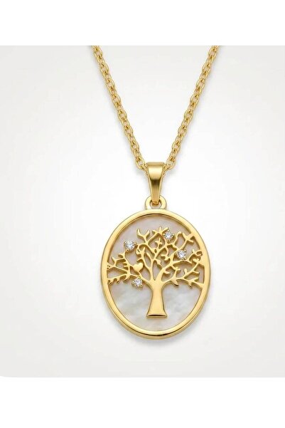 Mervişim Aksesuar 316L Steel Chain Gold Color Lucky Tree Minimalist Trend Wom...