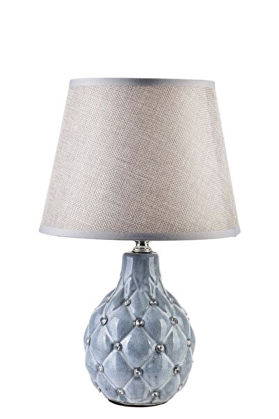MONDEX Lampă de masă ceramică LETI PEARL 10.5x10.5x30 cm Albastru/Bej 1 buc.