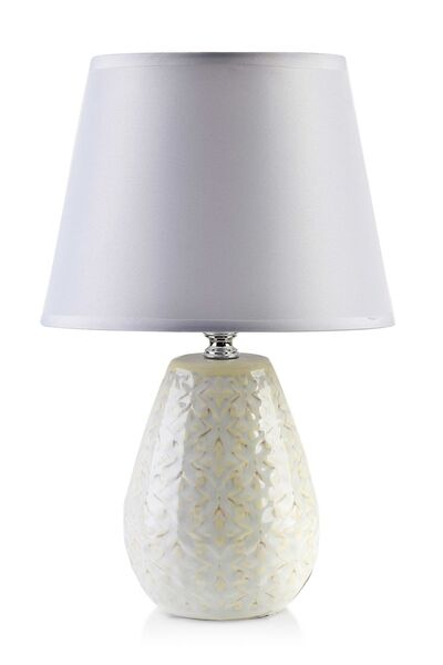 MONDEX Lampă de masă ceramică LETI 12x10x30 cm Bej 1 buc.