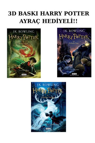 Yapı Kredi Yayınları Harry Potter Serisi 1. 2. 3. Kitaplar 3 Kitap Set - Fels...