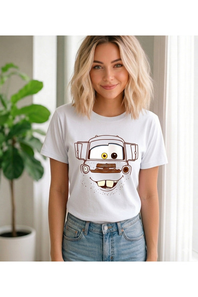VODEXA Tricou oversize unisex BROWN TRUCK Imprimat 100% bumbac Tricou cu potr...