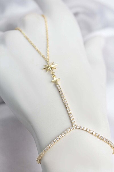 Inure Jewelry نموذج نجم القطب من النحاس المطلي بالذهب مع حجر الزركون طراز شاه...