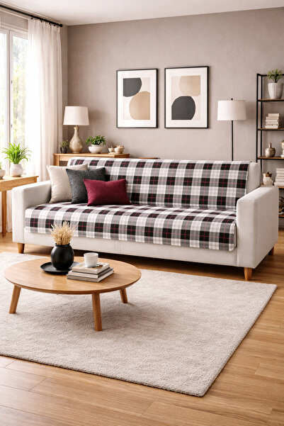 GECE HOME Yumuşak Tuşeli Dijital Baskılı Koltuk Örtüsü Çok Amaçlı Koltuk Şalı...