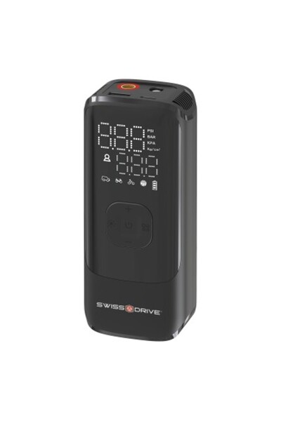 Swiss Drive Compresor de aer portabil 150 PSI, pompă rapidă pentru anvelope c...