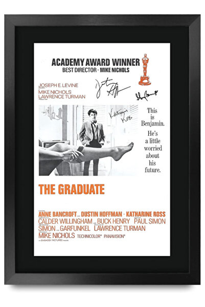 HWC Trading ملصق مطبوع لداستن هوفمان من فيلم FR A3 The Graduate، صورة موقعة ل...