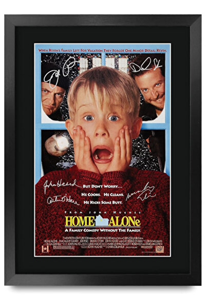 HWC Trading صورة موقعة ومطبوعة لهدايا فيلم Home Alone للكولينز من ماكولاي كول...