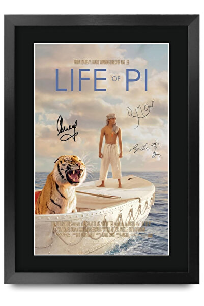 HWC Trading ملصق مطبوع لفيلم Life of Pi مع صورة موقعة للمعجبين - مقاس A3 مؤطر