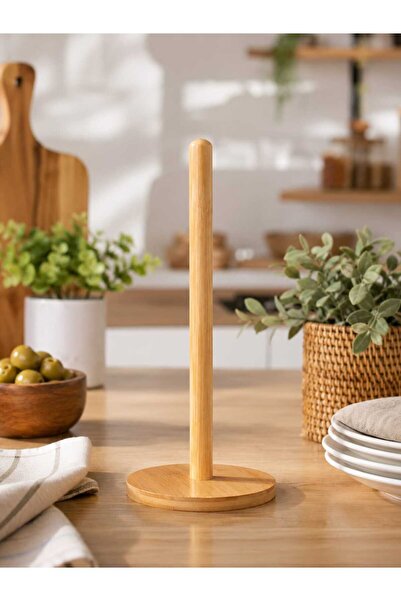 DECORS CENTER Bambu Kağıt Havluluk Dekoratif Peçetelik Rulo Kağıt Havlu Stand...