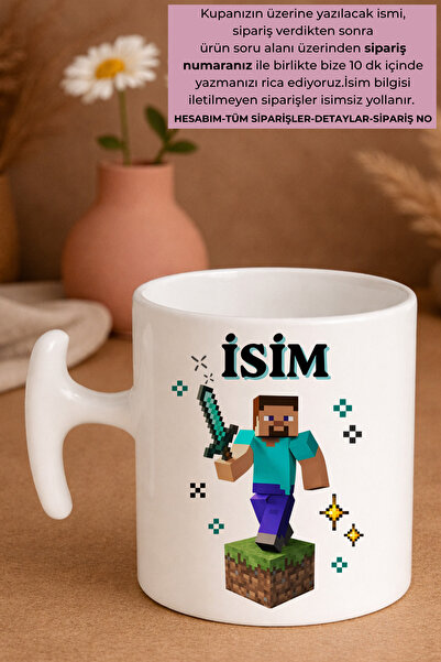 Witchy Co İsme Özel Minecraft Baskılı Kupa Bardak - 1 adet