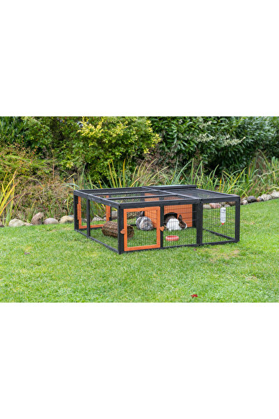 Trixie Tarc Exterior Cu Capac Pentru Rozatoare, 150x53x150 cm, Negru/Maro